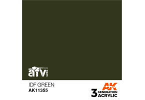 Акриловая краска IDF GREEN / Зелёный (Израиль)  – AFV АК-интерактив AK11355