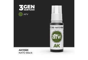 Акрилова фарба NATO BLACK / Чорний НАТО – AFV АК-інтерактив AK11360