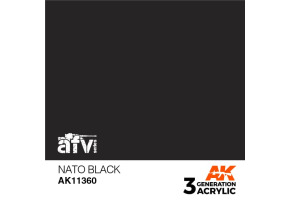 Акриловая краска NATO BLACK / Черный НАТО – AFV АК-интерактив AK11360