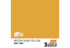 Акриловая краска BRITISH SAND YELLOW / Британский жёлтый песок – AFV АК-интерактив AK11362