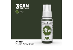 Акрилова фарба FRENCH ARMY GREEN / Зелений армійський (Франція) – AFV АК-interactive AK11364