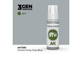 Акрилова фарба FRENCH ARMY GREY-BLUE / Сіро-синій армійський Франція - AFV АК-interactive AK11365