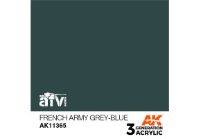 Акрилова фарба FRENCH ARMY GREY-BLUE / Сіро-синій армійський Франція - AFV АК-interactive AK11365