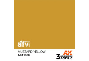 Акриловая краска MUSTARD YELLOW / Горчично - жёлтый – AFV АК-интерактив AK11366