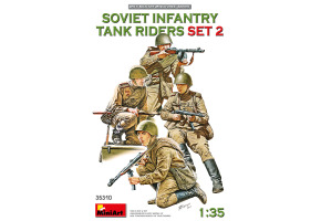 Scale model 1/35 Figures Soviet infantry on a tank, set 2 MiniArt 35310