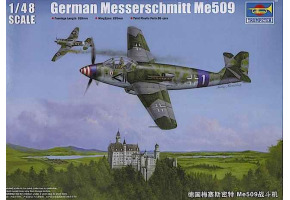 Збірна модель 1/48 Німецький винищувач Messerschmitt Me509  Trumpeter 02849 
