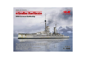 “Groβer Kurfürst” WWI German Battleship (full hull & waterline)