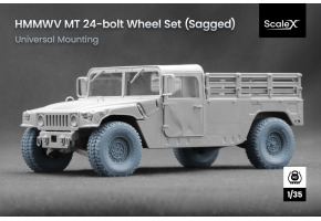 Набор колес универсальный (с деформацией) для HMMWV MT 24-bolt ScaleX WM 35003S