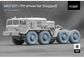 Набор колес (с деформацией) для МАЗ 537 I-170 от Trumpeter ScaleX WM 35027S