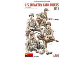 Сборная модель 1/35 Фигуры Американские пехотные танкисты МиниАрт 35407
