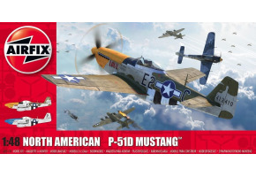 Scale model 1/48 Airplane North American P51-D Mustang Filletless Tails Airfix A05138