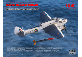 Сборная модель 1/48 Британский бомбардировщик-торпедоносец Bristol Beaufort Mk.IA ICM 48315