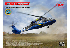 Сборная модель 1/48 Вертолет ГУР Украины UH-60A Черный Ястреб ICM 48362