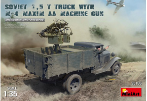 Scale model 1/35 Soviet 1.5-ton truck with M-4 "Maxim" machine gun MiniArt 35186