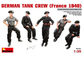 Scale model 1/35 Figures German tank crew (France 1940) MiniArt 35191