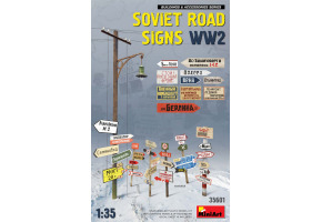 Збірна модель 1/35 Набір радянські дорожні знаки часів Другої світової війни Miniart 35601