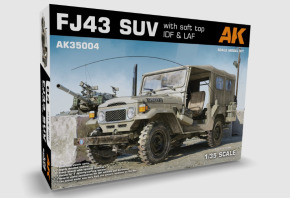 Збірна модель 1/35 Позашляховик FJ43 з м'яким верхом IDF та LAF AK-interactive 35004