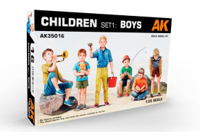CHILDREN SET 1: BOYS 1/35 Scale Model Kit