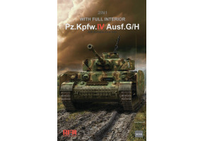 Збірна модель 1/35 Німецький середній танк Pz.Kpfw.IV Ausf.G/H з повним інтер’єром і робочими траками RFM RM-5055