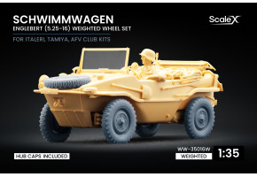 Набір коліс (з деформацією) для Schwimmwagen Englebert (5.25-16) від Italeri, Tamiya, AFV club ScaleX WW-35016W