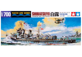Scale model 1/700 Japanese destroyer "Shiratsuyu" Tamiya 31402