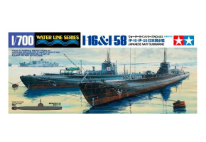 Scale model 1/700 Japanese Navy Submarines I-16 and I-58 Tamiya 31453