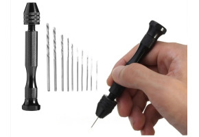 Ручная мини дрель со сверлами 10 шт