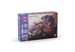 Набір фарб Quick Paint Combo-100 кольорів (80 кольорів Quick Gen + 20 кольорів 3 Gen + 3 кисті + 1 MEDIUM 18 мл) AK-interactive 17603