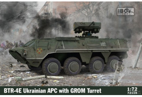 Збірна модель 1/72 Український бронетранспортер БТР-4Е "Буцефал" з бойовим модулем "Гром" IBG Models 72119