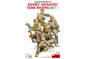 Scale model 1/35 Figures Soviet infantry on a tank, set 1 MiniArt 35309