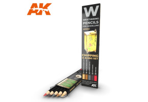 Watercolor pencil set Chipping and aging / Набор карандашей: сколы и старение