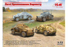 Scale model 1/72 Set Light armored vehicles of the Wehrmacht ICM DS7207