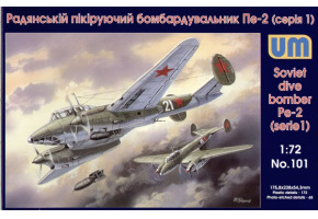 Збірна модель 1/72 Пікуючий Бомбардувальник Пе-2 (рання серія) UniModels 101