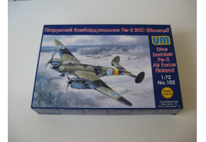 Збірна модель 1/72 Фінський Бомбардувальник Пе-2 UniModels 102