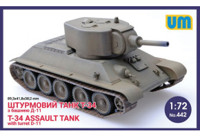 T-34 Assault tank with turret D-11