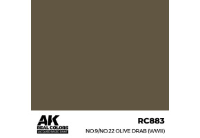 Акрилова фарба на спиртовій основі No.9/No.22 Olive Drab (WWII) АК-interactive RC883