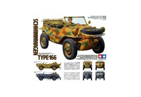 Scale model 1/35 German swimming car Type 166 Tamiya 35224