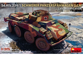 Scale model 1/35 Armored car Sd.Kfz.234/1 Schwerer Panzerspähwagen 2cm late modification MiniArt 35413