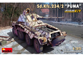 Assembly model 1/35 Armored car Sd.Kfz.234/2 Puma with interior MiniArt 35414