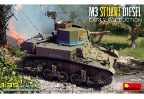 Scale model 1/35 Tank M3 Stuart Diesel (early production) MiniArt 35417