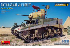 Scale model 1/35 British tank M3 Stuart 'Honey' with interior (Early production) MiniArt 35421