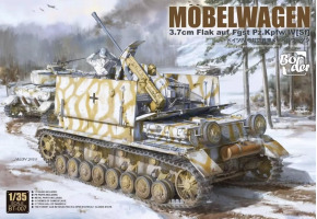 Збірна модель 1/35 німецькаї зенітка Möbelwagen 3.7cm Flak auf Fgst. Pz.Kpfw. IV Border Model BT-007