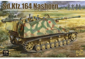 Scale model 1/35 SPG Sd.Kfz.164 Nashorn Early/Command version with 4 figures Border Model BT-024