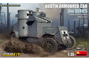Сборная модель 1/35 Бронеавтомобиль Austin 3-й серии с интерьером (немецкая, австро-венгерской)