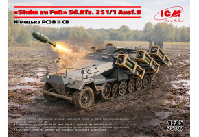 Збірна модель 1/35 Німецька РСЗВ "Stuka zu Fuß" Sd.Kfz. 251/1 Ausf.B ICM 35107