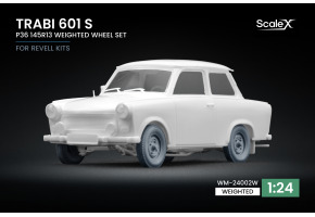Набір коліс (з деформацією) P36 145R13 для Trabi 601 S від Revell ScaleX WM-24002W