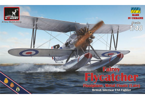 Збірна модель 1/48 Британський винищувач FAA Fairey Flycatcher у міжвоєнний період, пізній (металеві поплавці) Armory Models Group 48004