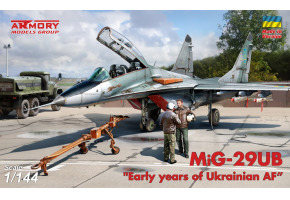 Збірна модель 1/144 Літак МіГ-29УБ серії 9-51 двомісний, «Ранні роки ВПС України», набір №3 Armory Models Group 14711