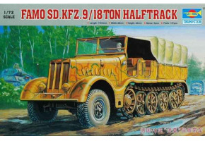 Assembly model 1/72 german tractor Famo Sd.Kfz.9/18 ton (halftrack) Trumpeter 07203