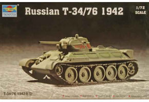 Assembly model 1/72 soviet tank T-34/76 mod.1942 Trumpeter 07206